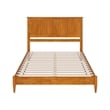 Naples Queen Wood Low Profile Platform Bed in Light Toffee