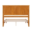 Naples Queen Wood Low Profile Platform Bed in Light Toffee