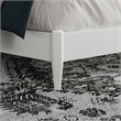 Naples King Wood Low Profile Platform Bed in White