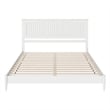 Naples King Wood Low Profile Platform Bed in White