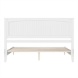 Naples King Wood Low Profile Platform Bed in White