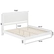 Naples King Wood Low Profile Platform Bed in White