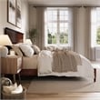 Naples King Wood Low Profile Platform Bed in Walnut