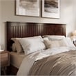 Naples King Wood Low Profile Platform Bed in Walnut
