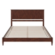 Naples King Wood Low Profile Platform Bed in Walnut