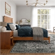 Naples King Wood Low Profile Platform Bed in Light Toffee