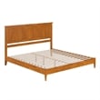 Naples King Wood Low Profile Platform Bed in Light Toffee