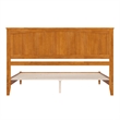 Naples King Wood Low Profile Platform Bed in Light Toffee