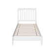Orleans Twin XL Solid Wood Low Profile Sleigh Platform Bed in White