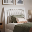 Orleans Twin XL Solid Wood Low Profile Sleigh Platform Bed in White