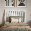 Orleans Twin XL Solid Wood Low Profile Sleigh Platform Bed in White