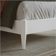 Orleans Twin XL Solid Wood Low Profile Sleigh Platform Bed in White