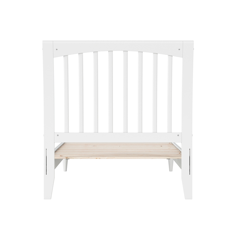 Orleans Twin XL Solid Wood Low Profile Sleigh Platform Bed in White