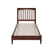 AFI Orleans Twin XL Solid Wood Low Profile Sleigh Platform Bed in Walnut