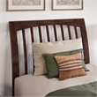 AFI Orleans Twin XL Solid Wood Low Profile Sleigh Platform Bed in Walnut