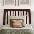 AFI Orleans Twin XL Solid Wood Low Profile Sleigh Platform Bed in Walnut