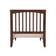 AFI Orleans Twin XL Solid Wood Low Profile Sleigh Platform Bed in Walnut