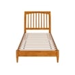 AFI Orleans Twin XL Solid Wood Low Profile Sleigh Platform Bed in Light Toffee