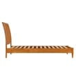 AFI Orleans Twin XL Solid Wood Low Profile Sleigh Platform Bed in Light Toffee