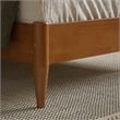 AFI Orleans Twin XL Solid Wood Low Profile Sleigh Platform Bed in Light Toffee
