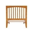 AFI Orleans Twin XL Solid Wood Low Profile Sleigh Platform Bed in Light Toffee