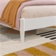 Orleans Twin Solid Wood Low Profile Sleigh Platform Bed in White