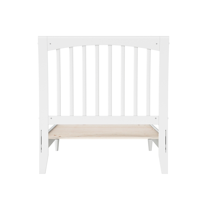 Orleans Twin Solid Wood Low Profile Sleigh Platform Bed in White
