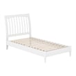 Orleans Twin Solid Wood Low Profile Sleigh Platform Bed in White