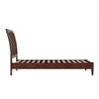 Orleans Twin Solid Wood Low Profile Sleigh Platform Bed in Walnut