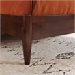 Orleans Twin Solid Wood Low Profile Sleigh Platform Bed in Walnut