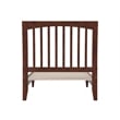 Orleans Twin Solid Wood Low Profile Sleigh Platform Bed in Walnut
