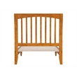 AFI Orleans Twin Solid Wood Low Profile Sleigh Platform Bed in Light Toffee