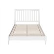 AFI Orleans Full Solid Wood Low Profile Sleigh Platform Bed in White