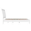 AFI Orleans Full Solid Wood Low Profile Sleigh Platform Bed in White