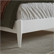 AFI Orleans Full Solid Wood Low Profile Sleigh Platform Bed in White