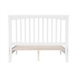 AFI Orleans Full Solid Wood Low Profile Sleigh Platform Bed in White