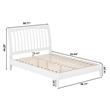 AFI Orleans Full Solid Wood Low Profile Sleigh Platform Bed in White