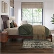AFI Orleans Full Solid Wood Low Profile Sleigh Platform Bed in Walnut