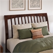 AFI Orleans Full Solid Wood Low Profile Sleigh Platform Bed in Walnut
