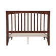 AFI Orleans Full Solid Wood Low Profile Sleigh Platform Bed in Walnut