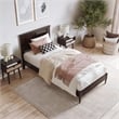 Charlotte Twin XL Solid Wood Low Profile Platform Bed in Espresso