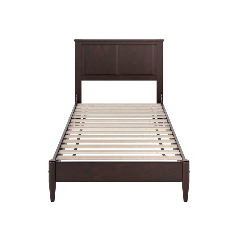 Charlotte Twin XL Solid Wood Low Profile Platform Bed in Espresso