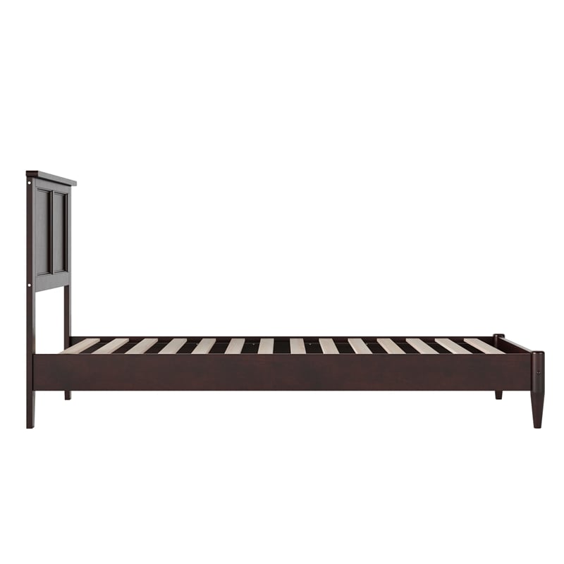 Charlotte Twin XL Solid Wood Low Profile Platform Bed in Espresso