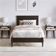 Charlotte Twin XL Solid Wood Low Profile Platform Bed in Espresso