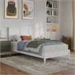 Charlotte Twin XL Solid Wood Low Profile Platform Bed in White