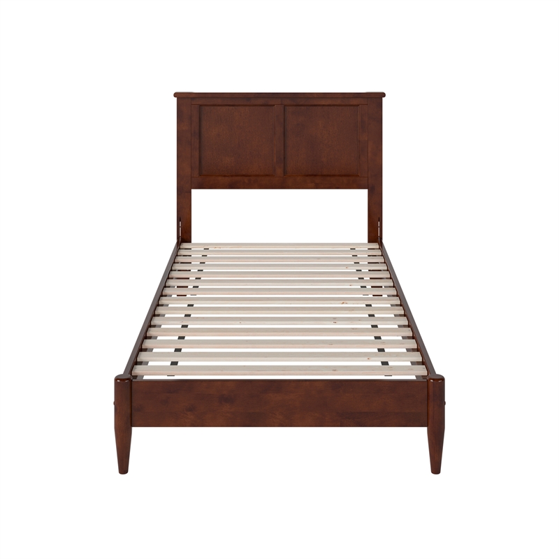 Charlotte Twin XL Solid Wood Low Profile Platform Bed in Walnut