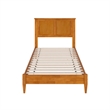 Charlotte Twin XL Solid Wood Low Profile Platform Bed in Light Toffee