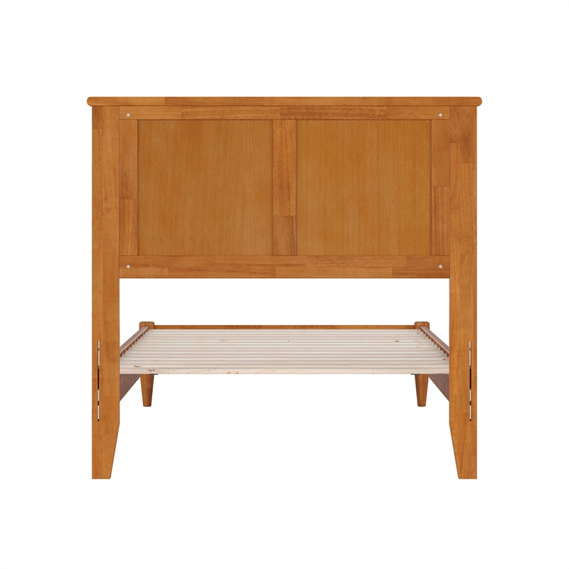 Charlotte Twin XL Solid Wood Low Profile Platform Bed in Light Toffee