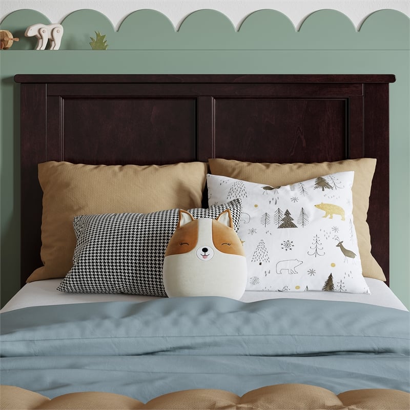 Charlotte Twin Solid Wood Low Profile Platform Bed in Espresso