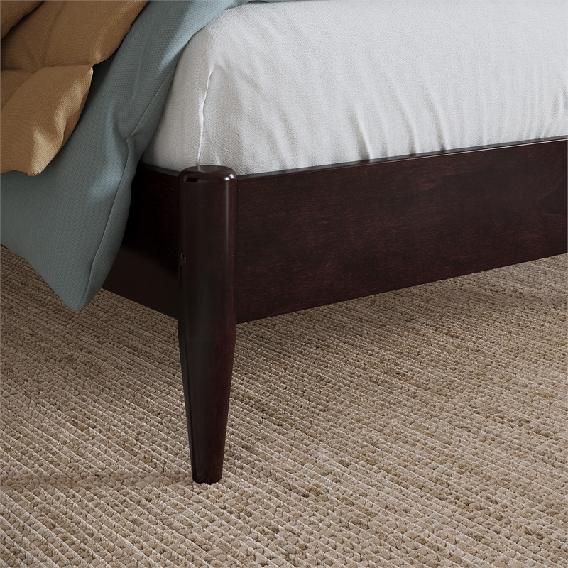 Charlotte Twin Solid Wood Low Profile Platform Bed in Espresso